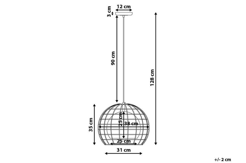 Liri Taklampe 31 cm - Kobber - Belysning - Innendørsbelysning & Lamper - Designerlampe - Trådlampe