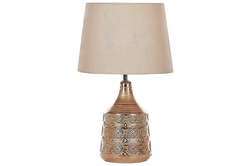 Galatea Bordlampe 47 cm E14, Bronse/Beige