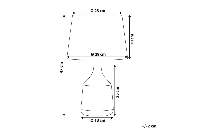 Galatea Bordlampe 47 cm E14 - Bronse/Beige - Belysning - Innendørsbelysning & Lamper - Bordlampe