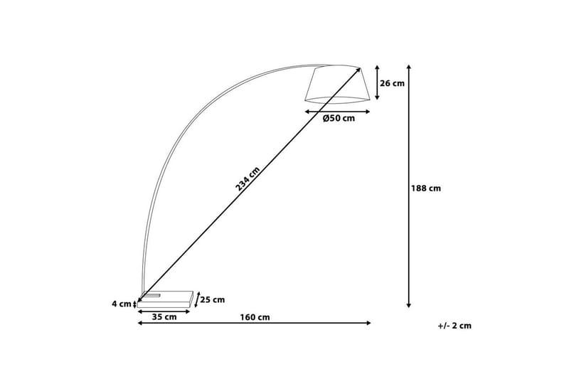 Benue Gulvlampe 188 cm - Hvit - Belysning - Innendørsbelysning & Lamper - Gulvlampe