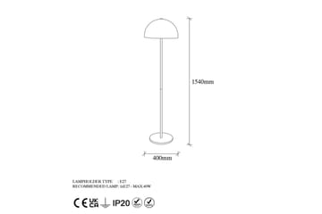 Gulvlampe Blandet Gull Hvit - Gull Hvit - Belysning - Innendørsbelysning & Lamper - Gulvlampe