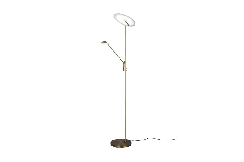 Brantford LED-Gulvlampe Antikk Messing - Trio Lighting - Belysning - Innendørsbelysning & Lamper - Gulvlampe