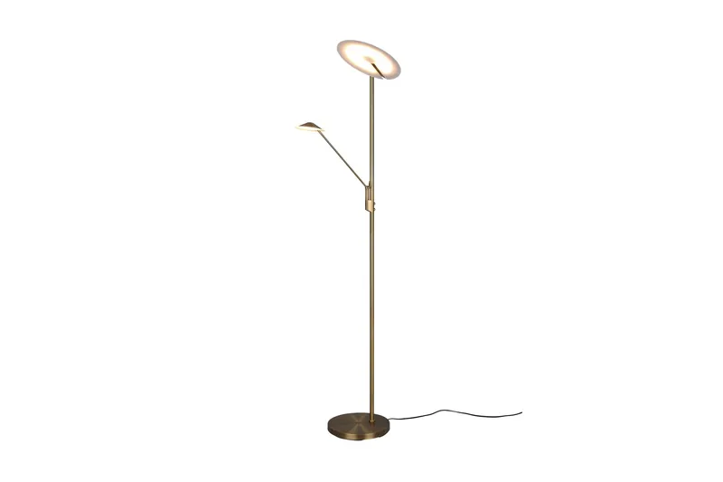 Brantford LED-Gulvlampe Antikk Messing - Trio Lighting - Belysning - Innendørsbelysning & Lamper - Gulvlampe