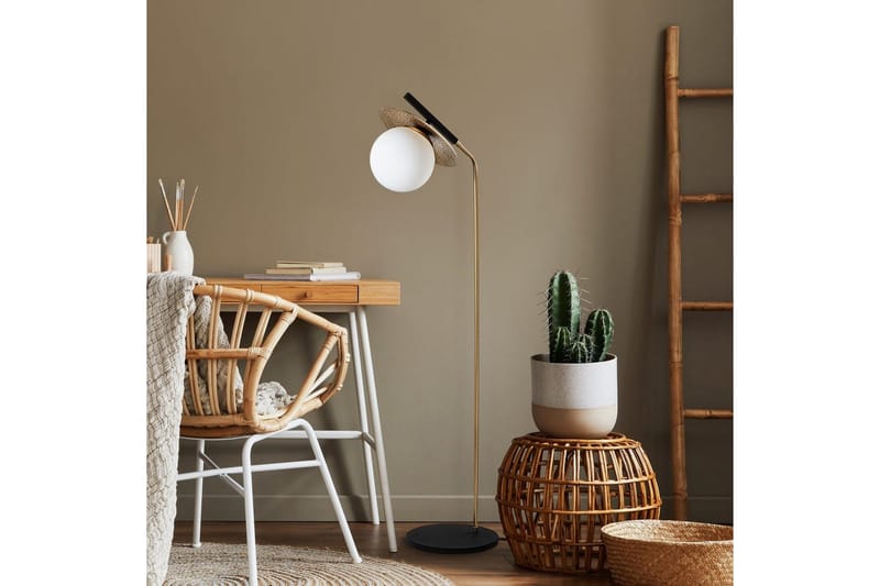 Gulvlampe Cartin Gull - Gull - Belysning - Innendørsbelysning & Lamper - Gulvlampe