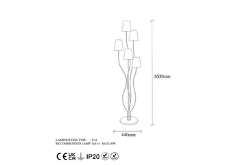 Gulvlampe Crestor Flerfarget / Narwanike farger - Flerfarget / Narwanike farger - Belysning - Innendørsbelysning & Lamper - Gulvlampe