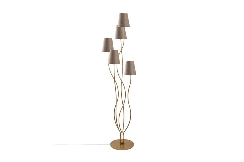 Gulvlampe Crestor Gull / Beige - Gull / Beige - Belysning - Innendørsbelysning & Lamper - Gulvlampe