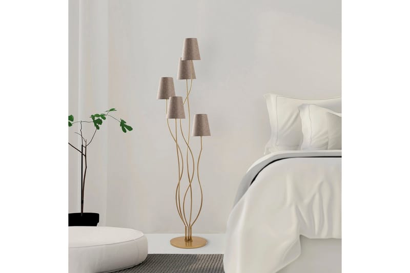 Gulvlampe Crestor Gull / Beige - Gull / Beige - Belysning - Innendørsbelysning & Lamper - Gulvlampe