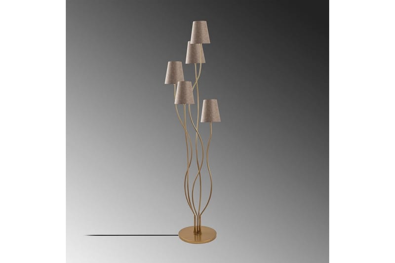 Gulvlampe Crestor Gull / Beige - Gull / Beige - Belysning - Innendørsbelysning & Lamper - Gulvlampe