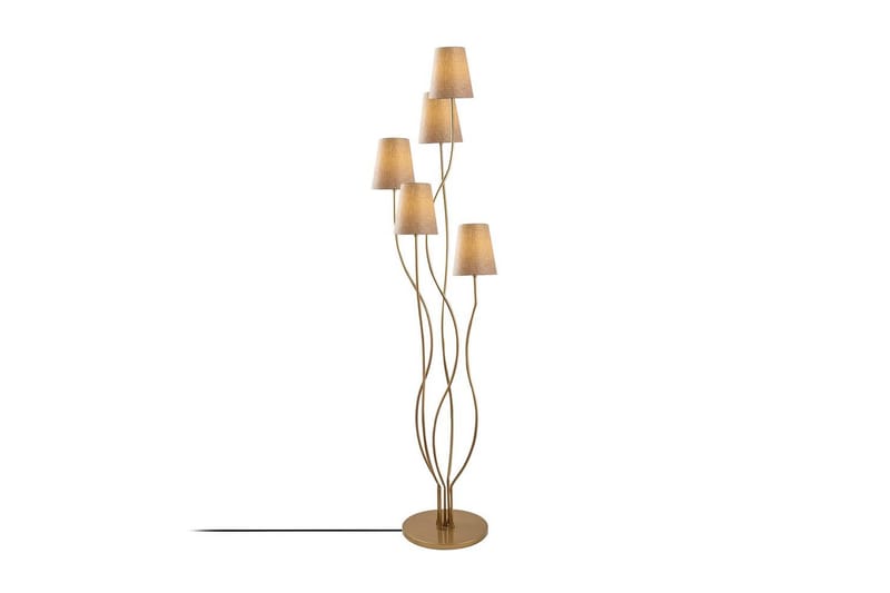 Gulvlampe Crestor Gull / Beige - Gull / Beige - Belysning - Innendørsbelysning & Lamper - Gulvlampe