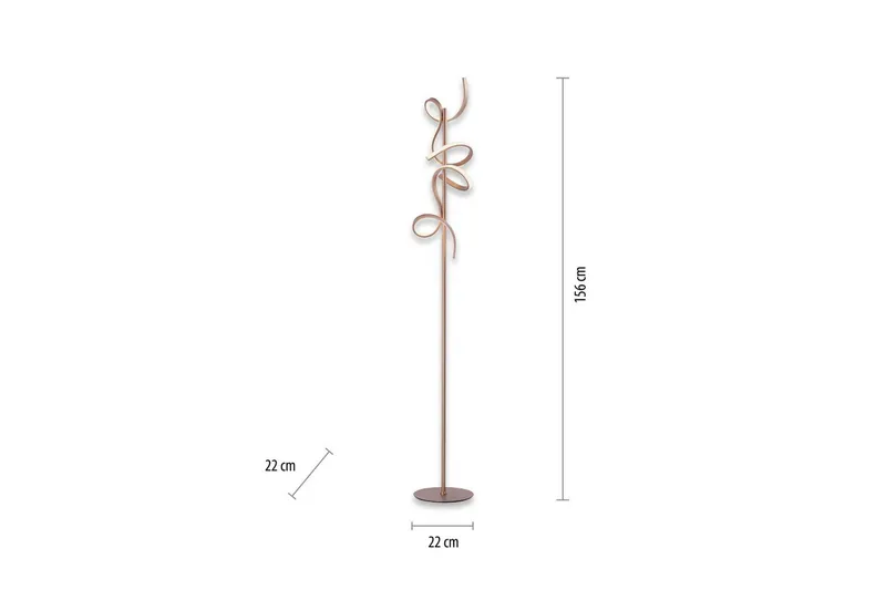 Gulvlampe Curls - 22x156x22 cm - Belysning - Innendørsbelysning & Lamper - Gulvlampe