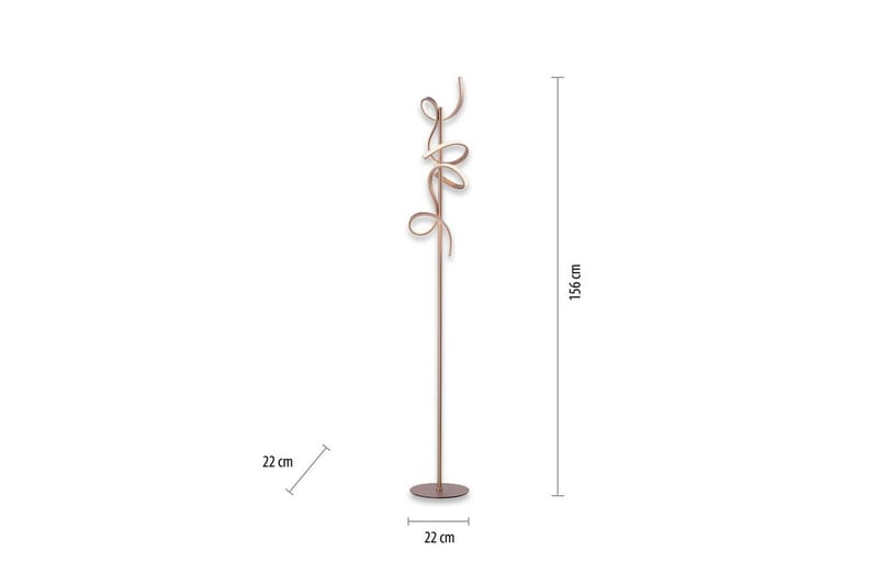 Gulvlampe Curls - 22x156x22 cm - Belysning - Innendørsbelysning & Lamper - Gulvlampe