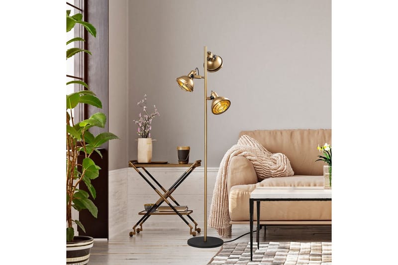 Gulvlampe Desten Gull - Gull - Belysning - Innendørsbelysning & Lamper - Gulvlampe
