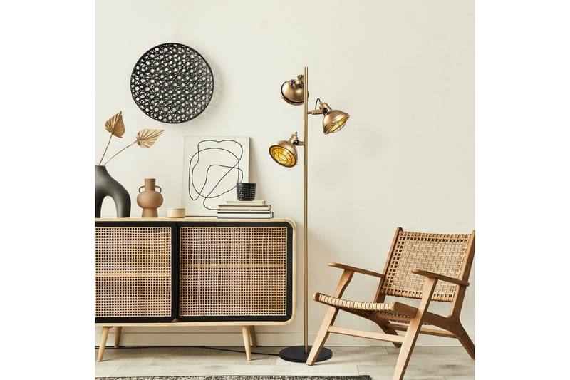 Gulvlampe Desten Gull - Gull - Belysning - Innendørsbelysning & Lamper - Gulvlampe