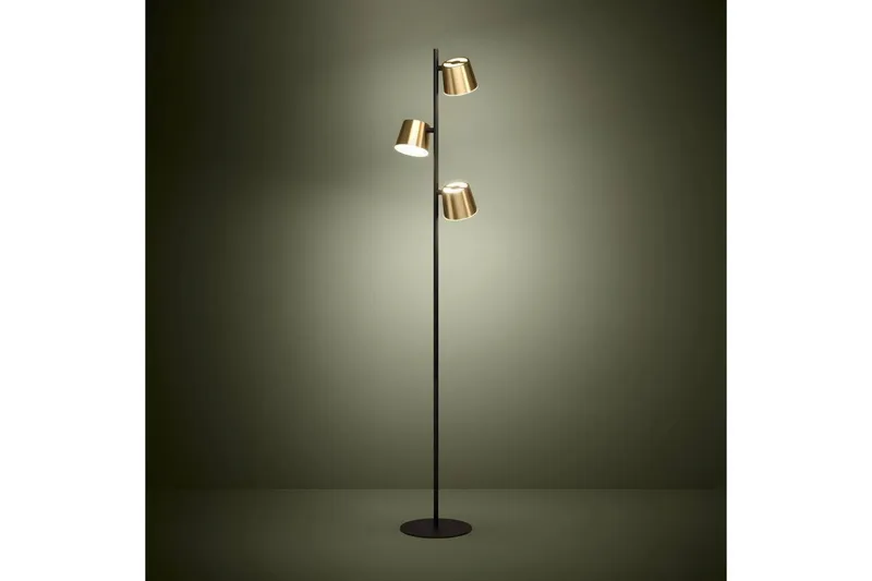 Gulvlampe Eglo Altamira Svart/Messing - Belysning - Innendørsbelysning & Lamper - Gulvlampe