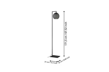 Gulvlampe Eglo Arangona Svart/Grå - Belysning - Innendørsbelysning & Lamper - Gulvlampe