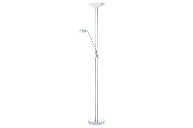 Gulvlampe Eglo Baya Led Krom Hvit, Satineret - Hvit/Krom - Belysning - Innendørsbelysning & Lamper - Gulvlampe