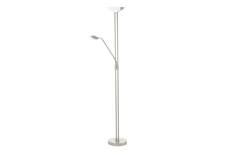 Gulvlampe Eglo Baya LED nikkel-matt hvit, satinert - Hvit/Grå - Belysning - Innendørsbelysning & Lamper - Gulvlampe