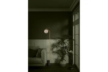 Gulvlampe Eglo Betulia Svart/Messing Opalhvit - Belysning - Innendørsbelysning & Lamper - Gulvlampe