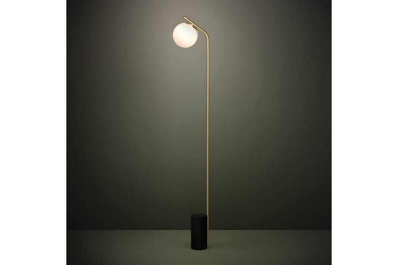 Gulvlampe Eglo Betulia Svart/Messing Opalhvit - Belysning - Innendørsbelysning & Lamper - Gulvlampe