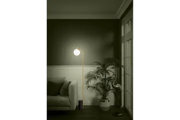 Gulvlampe Eglo Betulia Svart/Messing Opalhvit - Belysning - Innendørsbelysning & Lamper - Gulvlampe