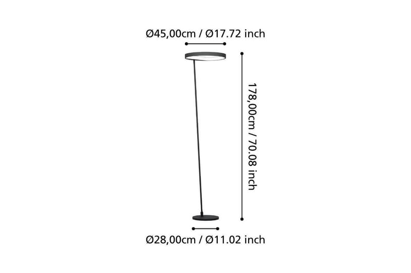 Gulvlampe Eglo Caredara Svart - Belysning - Innendørsbelysning & Lamper - Gulvlampe