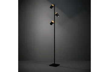 Gulvlampe Eglo Cartagena Svart/Tre med 3 Lamper - Belysning - Innendørsbelysning & Lamper - Gulvlampe