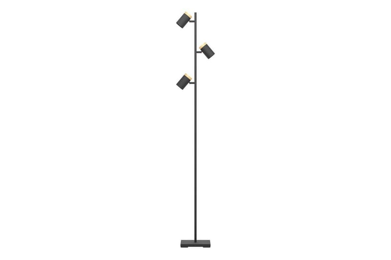 Gulvlampe Eglo Cartagena Svart/Tre med 3 Lamper - Belysning - Innendørsbelysning & Lamper - Gulvlampe