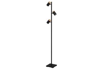 Gulvlampe Eglo Cartagena Svart/Tre med 3 Lamper - Belysning - Innendørsbelysning & Lamper - Gulvlampe