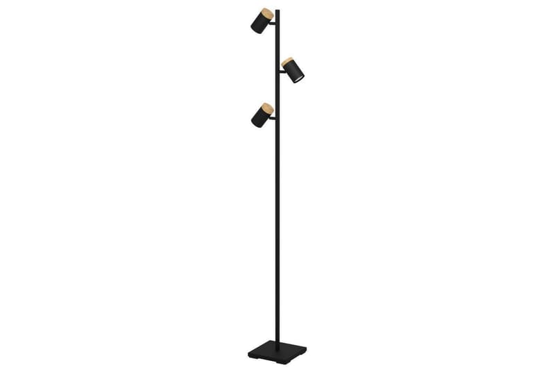 Gulvlampe Eglo Cartagena Svart/Tre med 3 Lamper - Belysning - Innendørsbelysning & Lamper - Gulvlampe