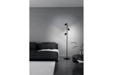 Gulvlampe Eglo Cartagena Svart/Tre med 3 Lamper - Belysning - Innendørsbelysning & Lamper - Gulvlampe