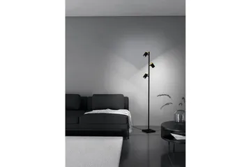 Gulvlampe Eglo Cartagena Svart/Tre med 3 Lamper - Belysning - Innendørsbelysning & Lamper - Gulvlampe