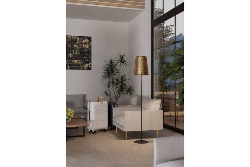 Gulvlampe Eglo Castuera Gull med Roseblad - Belysning - Innendørsbelysning & Lamper - Gulvlampe