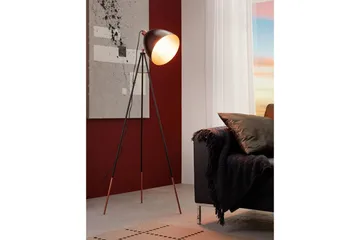 Gulvlampe Eglo Chester - Svart/Kobber - Belysning - Innendørsbelysning & Lamper - Gulvlampe