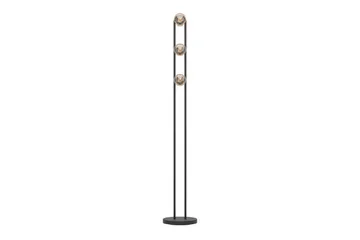 Gulvlampe Eglo Chieveley med 3 Lamper - Svart/Brun - Belysning - Innendørsbelysning & Lamper - Gulvlampe