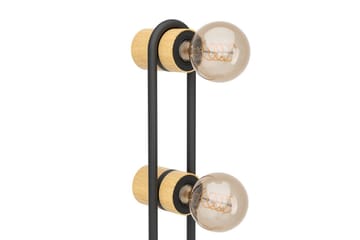 Gulvlampe Eglo Chieveley med 3 Lamper - Svart/Brun - Belysning - Innendørsbelysning & Lamper - Gulvlampe