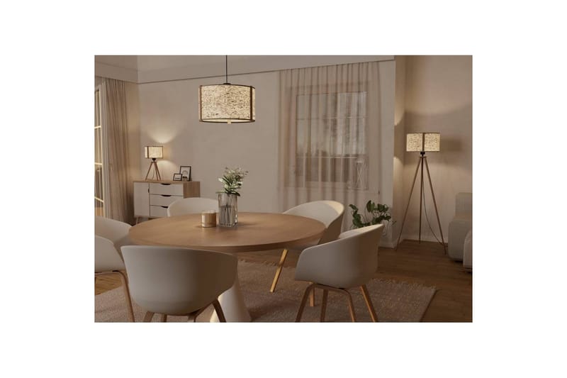 Gulvlampe Eglo Hontongas Brun - Belysning - Innendørsbelysning & Lamper - Gulvlampe