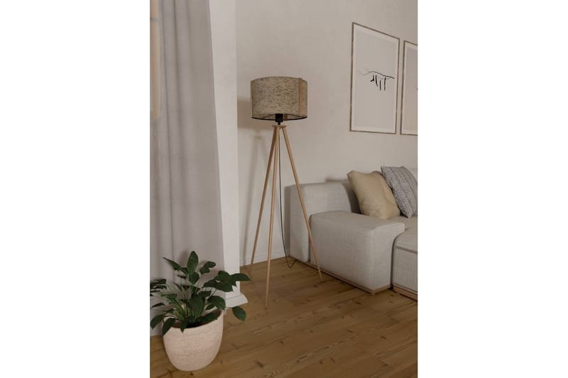 Gulvlampe Eglo Hontongas Brun - Belysning - Innendørsbelysning & Lamper - Gulvlampe