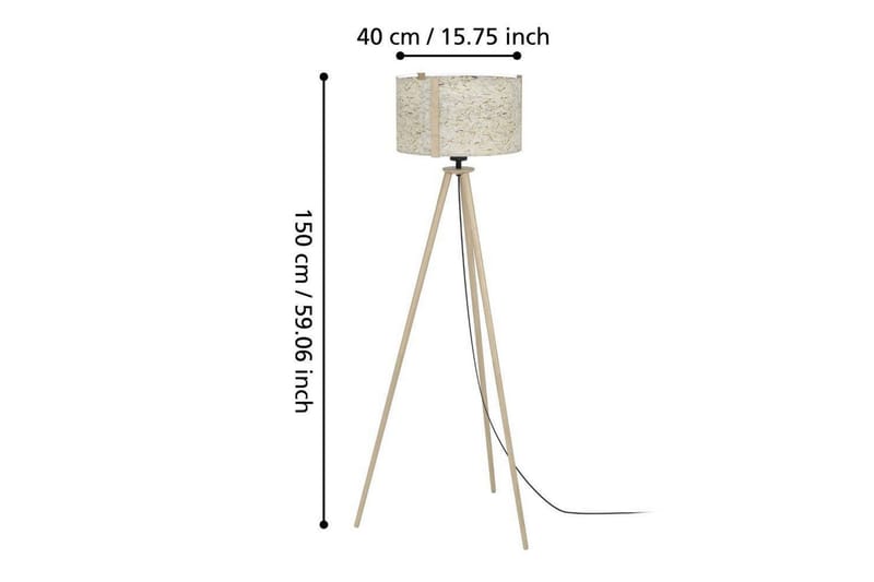 Gulvlampe Eglo Hontongas Brun - Belysning - Innendørsbelysning & Lamper - Gulvlampe