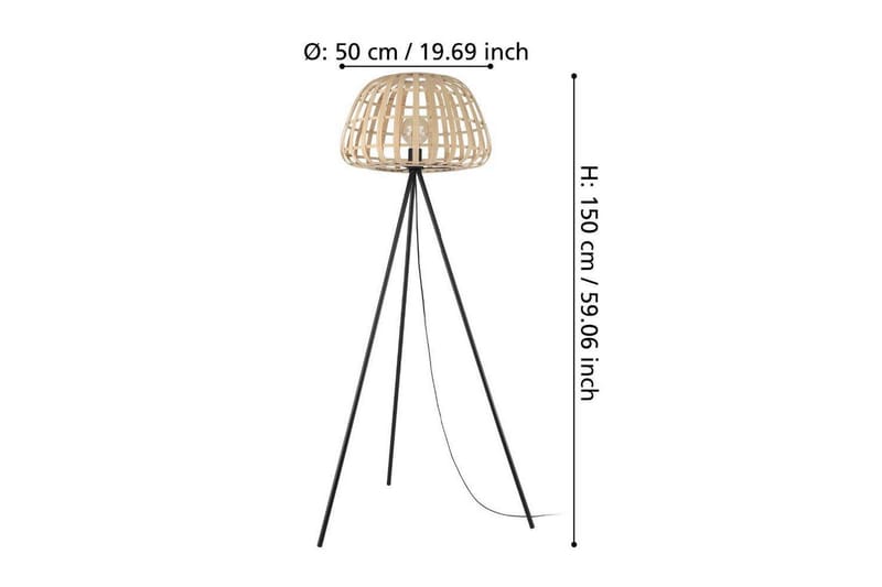Gulvlampe Eglo Montezuelo Tre - Belysning - Innendørsbelysning & Lamper - Gulvlampe