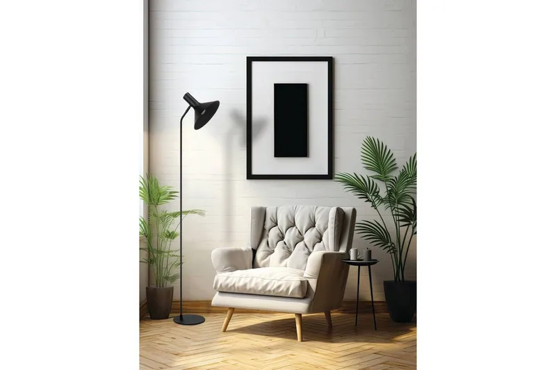 Gulvlampe Eglo Morescana Svart - Belysning - Innendørsbelysning & Lamper - Gulvlampe