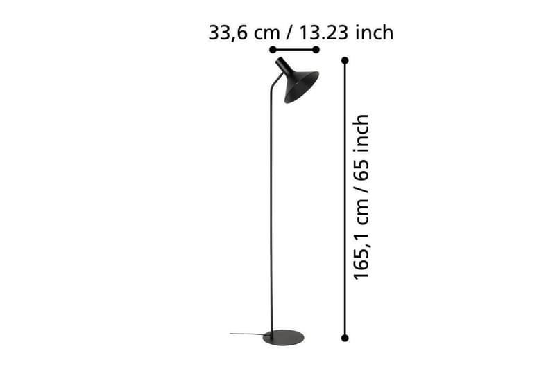 Gulvlampe Eglo Morescana Svart - Belysning - Innendørsbelysning & Lamper - Gulvlampe
