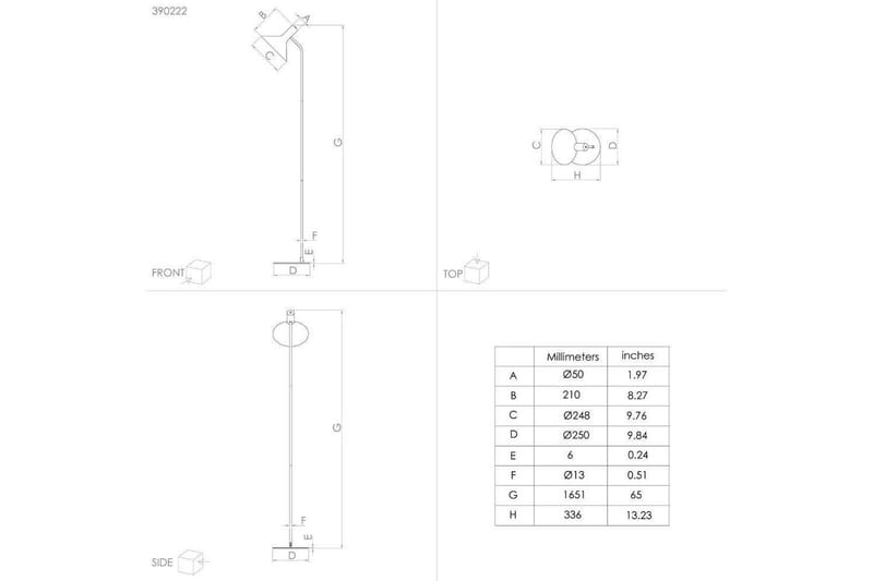 Gulvlampe Eglo Morescana Svart - Belysning - Innendørsbelysning & Lamper - Gulvlampe