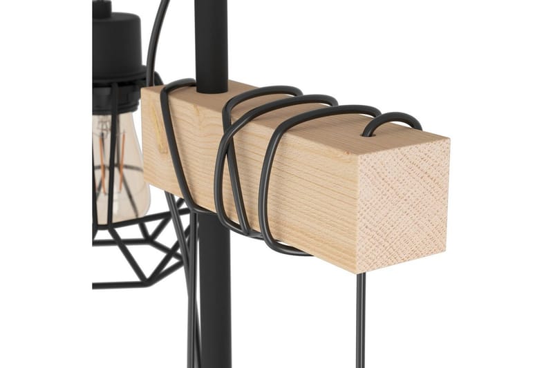 Gulvlampe Eglo Townshend 5 med 2 Lamper - Svart/Brun - Belysning - Innendørsbelysning & Lamper - Gulvlampe