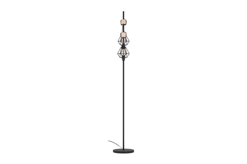 Gulvlampe Eglo Townshend 5 med 2 Lamper - Svart/Brun - Belysning - Innendørsbelysning & Lamper - Gulvlampe