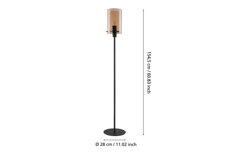 Gulvlampe Eglo Polverara Svart/Amber - Belysning - Innendørsbelysning & Lamper - Gulvlampe