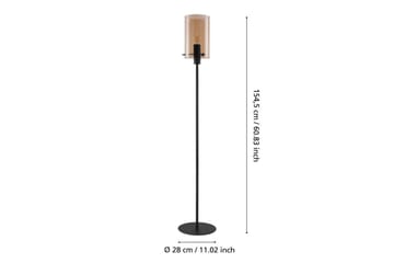 Gulvlampe Eglo Polverara Svart/Amber - Belysning - Innendørsbelysning & Lamper - Gulvlampe
