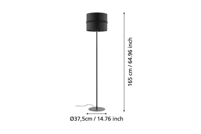 Gulvlampe Eglo Paraguaio Svart - Belysning - Innendørsbelysning & Lamper - Gulvlampe