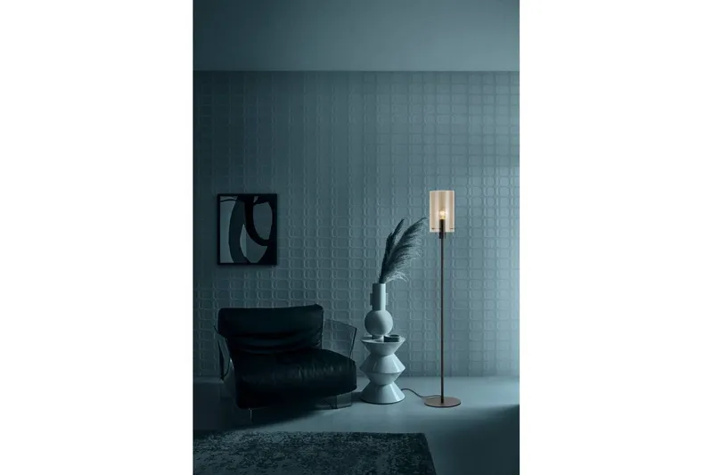 Gulvlampe Eglo Polverara Svart/Amber - Belysning - Innendørsbelysning & Lamper - Gulvlampe