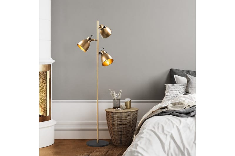 Gulvlampe Elber Gull - Gull - Belysning - Innendørsbelysning & Lamper - Gulvlampe