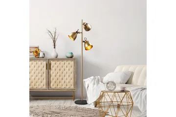 Gulvlampe Elber Gull - Gull - Belysning - Innendørsbelysning & Lamper - Gulvlampe